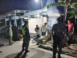 Cegah Gangguan Kamtibmas, Babinsa Ampel Turun Malam Hari Hidupkan Siskamling Desa Candi