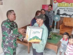 Marhaban Ya Ramadhan, Danramil 03 Serengan Bagikan Sembako untuk Warga Binaan Babinsanya.