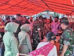 TNI Gelar Bazar Ramadhan Serentak, Halaman Kodim Wonogiri Dipadati Pembeli